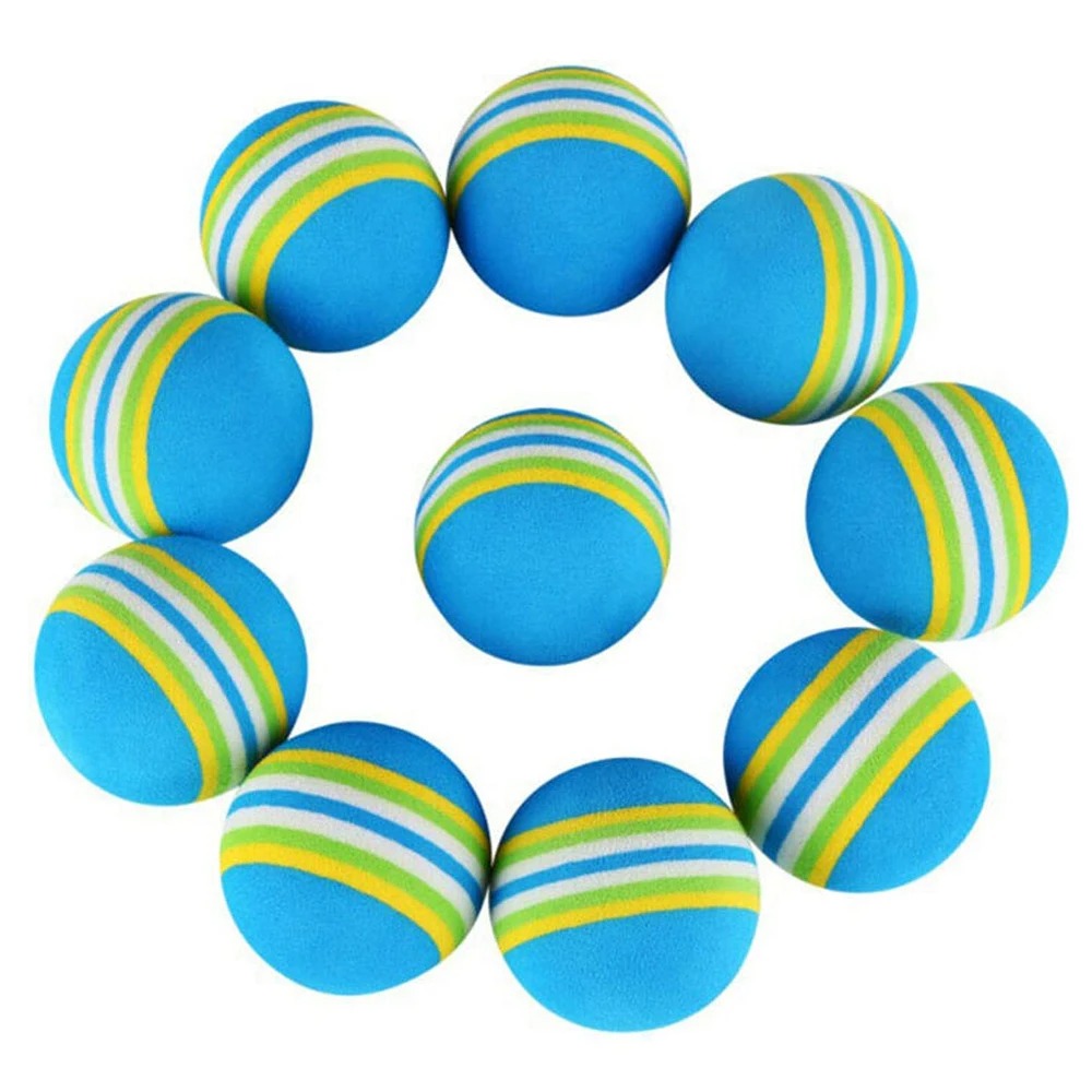 10pcs Cat Toy Balls Interactive for Indoor Cat Red Rainbow Soft EVA Foam Puppies Toy Balls Activity Chase Quiet Play Sponge Ball