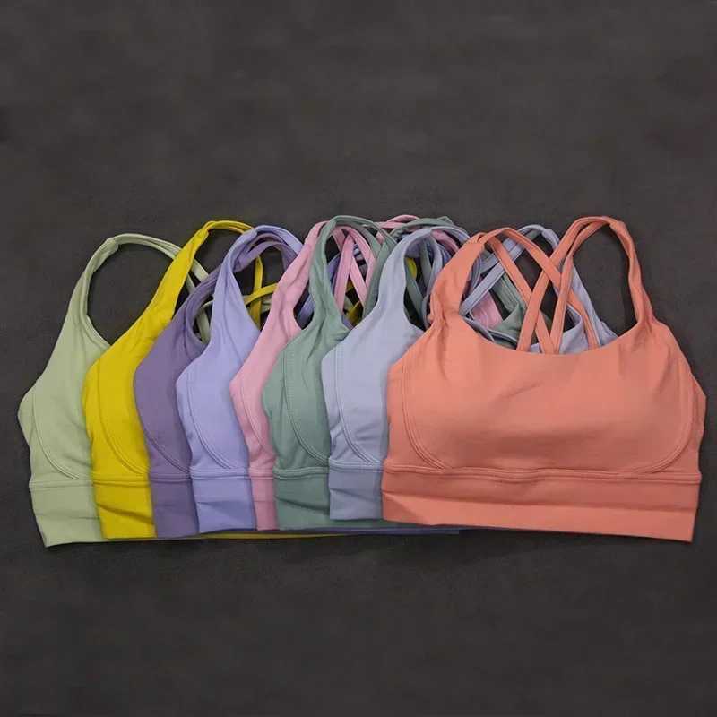 Camisole Camisoles Tanks Womens Sports Bra Crop Top New Super Soft Fabric Nude Feel Bra Pads Shockproof Running Gym Top Bralette WX5.31