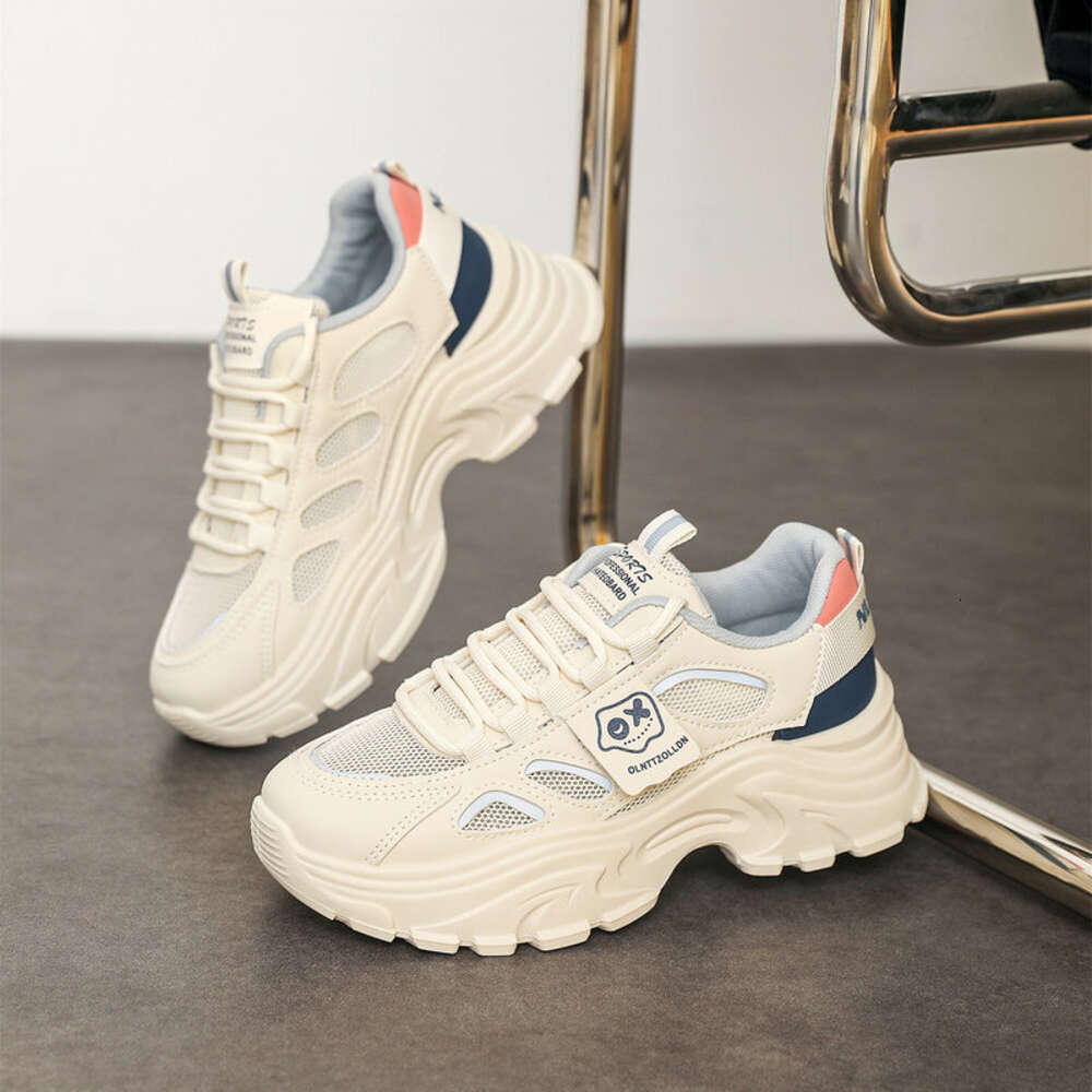 Summer Chunky Sneakers for Women Fashion Platform Wedge Lace Up Casual Dad Shoes Mesh Breathable Walking Shopping Tennis ddmythur