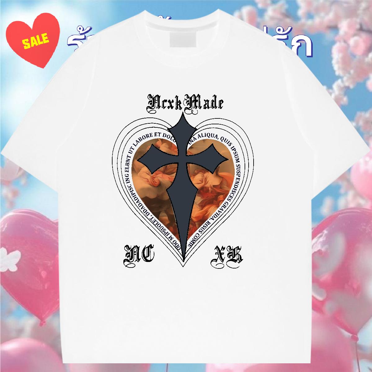 High Quality T-Shirts High Street Hip Hop Breathable Short Sleeve Couples T Shirts 2024 New Oversized Polos