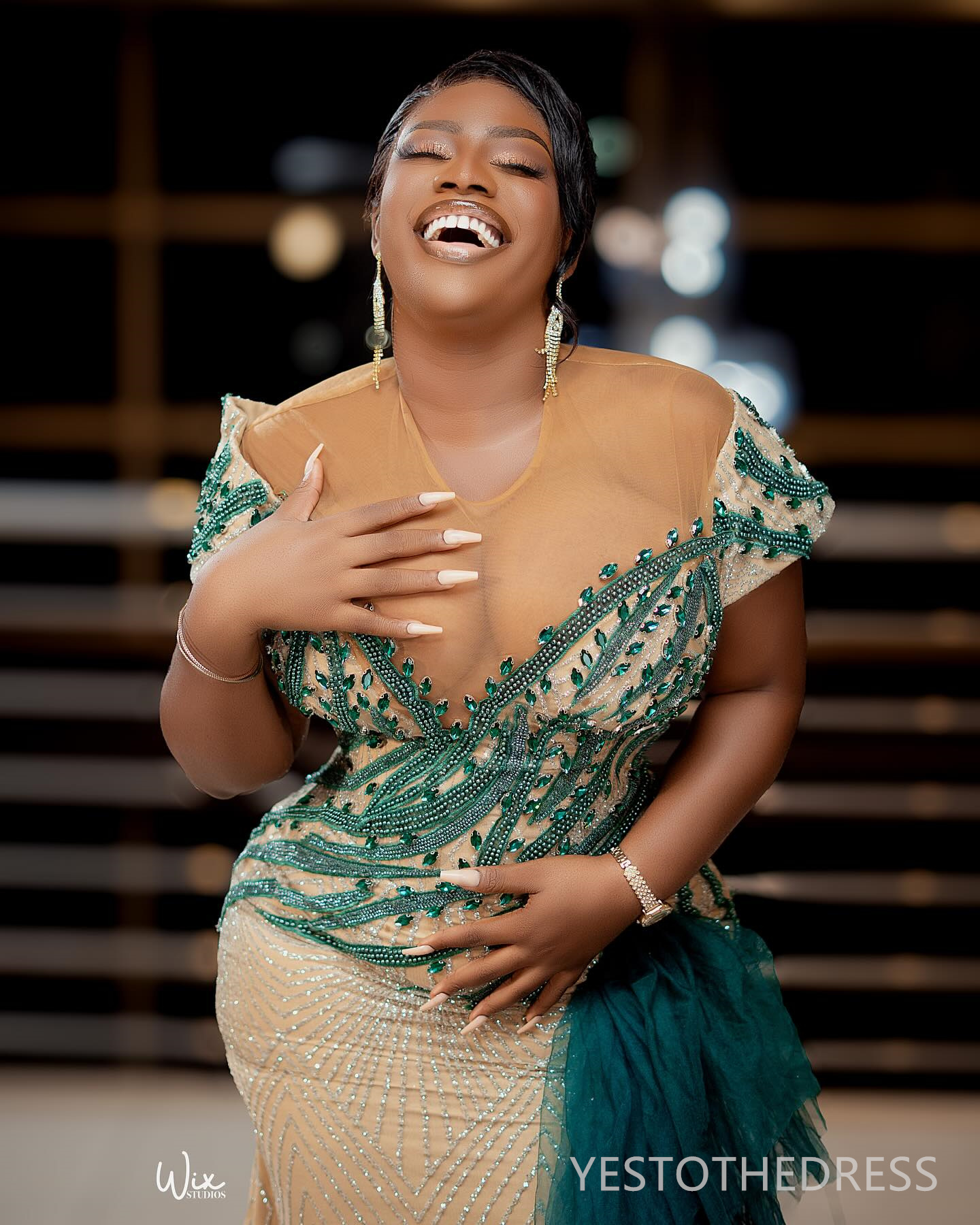 2024 Plus Size Mixed Color Prom Dress Evening Dresses Mermaid Promdress Sheer Neck Sexy Side Split Beaded Lace Appliqued Rhinestones Birthday Receptio