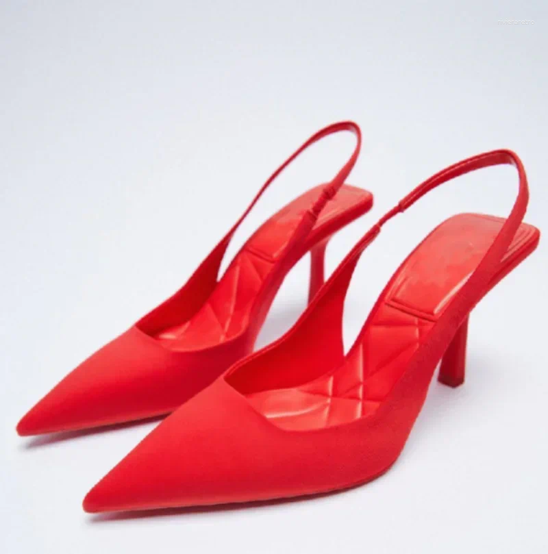 Dress Shoes 2024 Autumn Women's Fashion Pumps Pointed Toe High Heels Shallow Sandals For Women atos Mujer