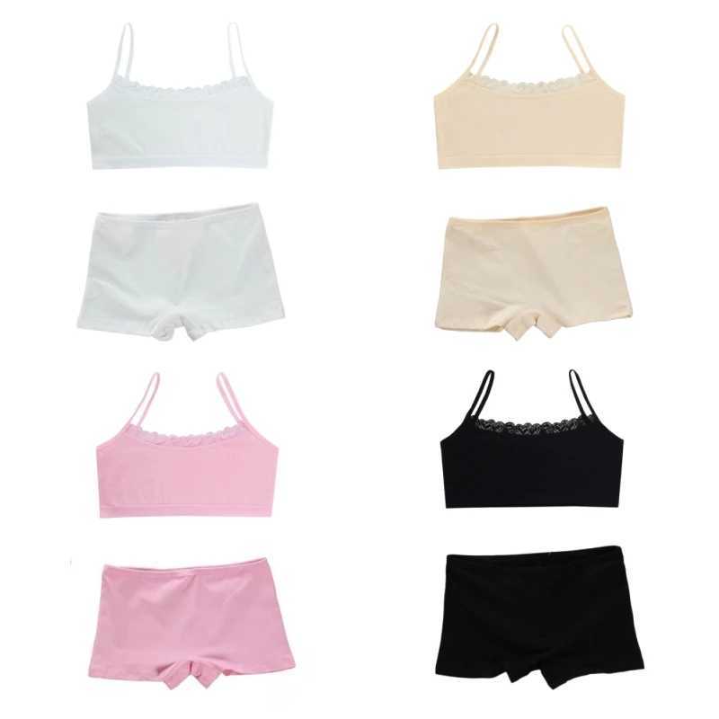 Camisole Camisole Development cycle of girl bra and lingerie set vest lingerie suspender summer lace tube bra cotton 8-15 years WX5.31