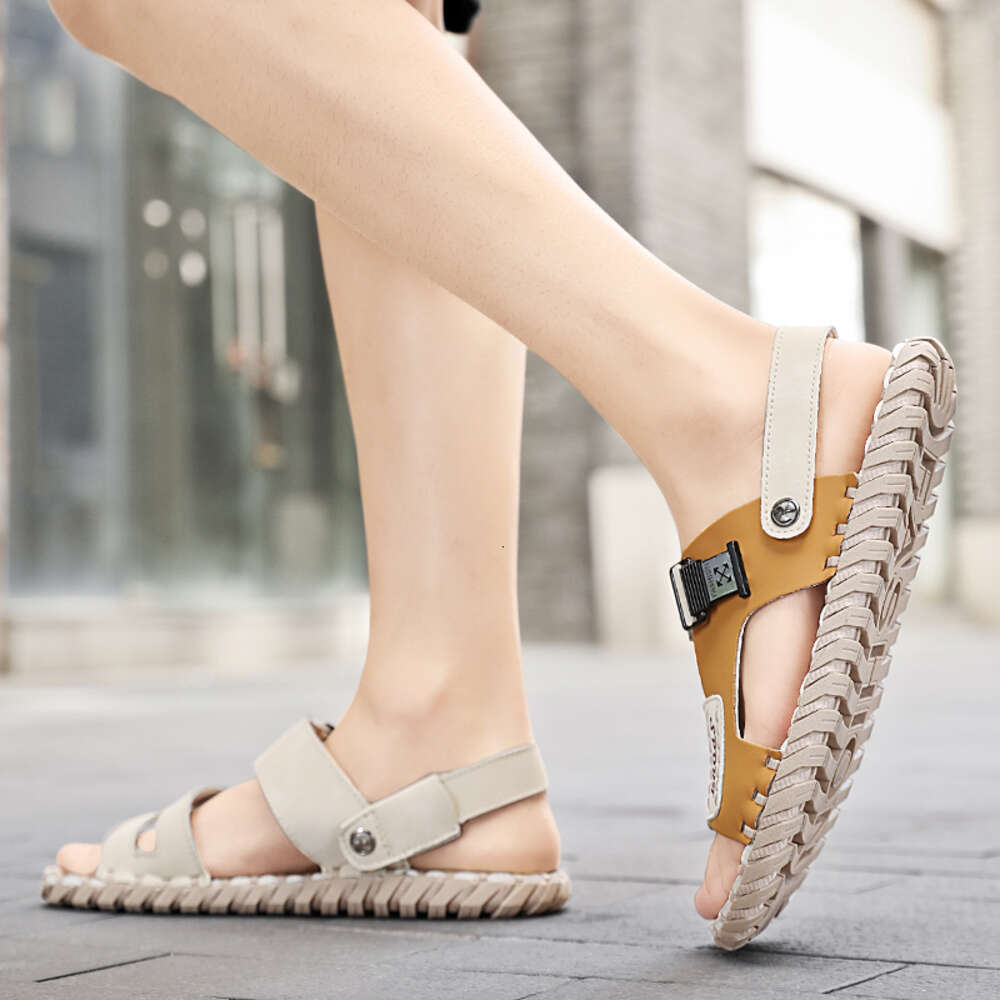 Classic Handmade Men's Sandals 2024 Summer New Fashion Slippers Outdoor Casual Non-slip Beach Shoes Flip-flops for Men ddmythur