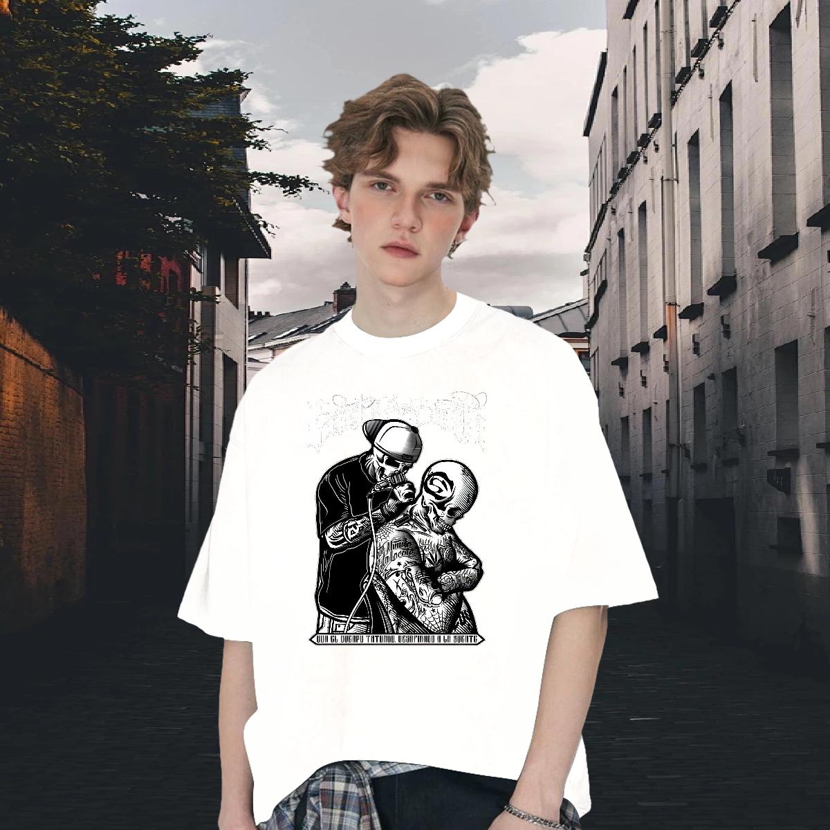 Wholesale Man T Shirts DIY Printed Couples T Shirts Beach Short sleeve Cotton Soft Unisex Tee Shirt