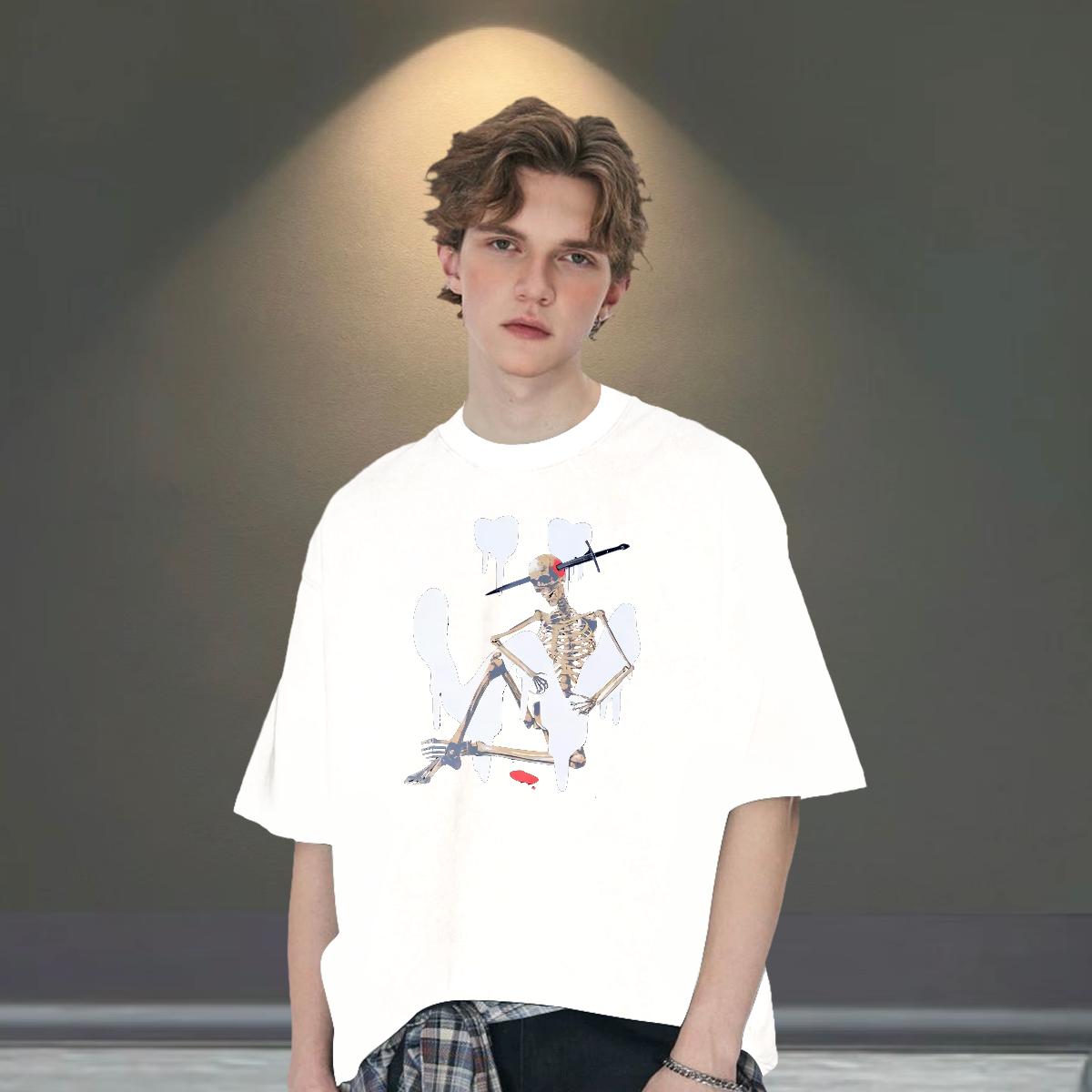 Unisex Men Tshirts Round Neck Short Sleeve Casual T Shirts Men Anime DIY Customized Tee Shirt