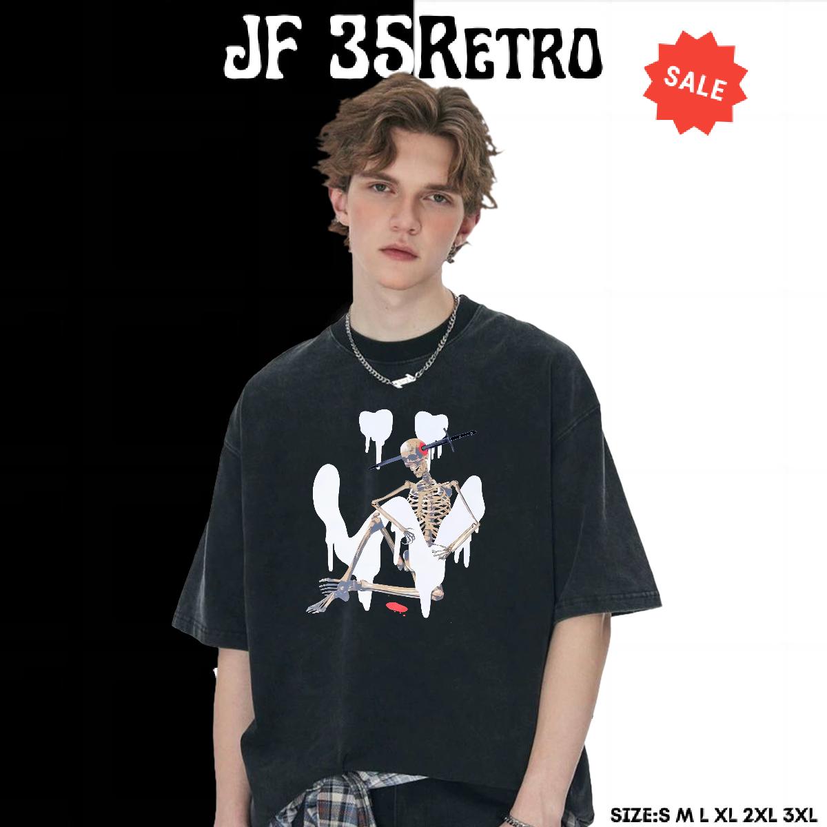 DIY Mens T Shirts Cartoon Print Hip Hop Street Men Tshirts Crew Neck Cotton Breathable Cool Tees Shirts