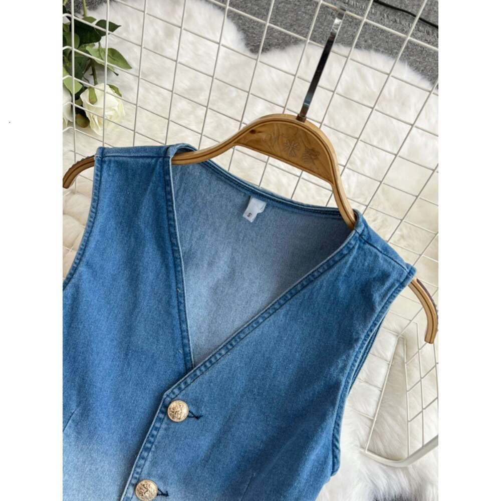 Summer New Fake Two Piece Sexy Top Womens Bag Hip Fish Tail Denim Skirt Pure Desire Spicy Girl Advanced Set