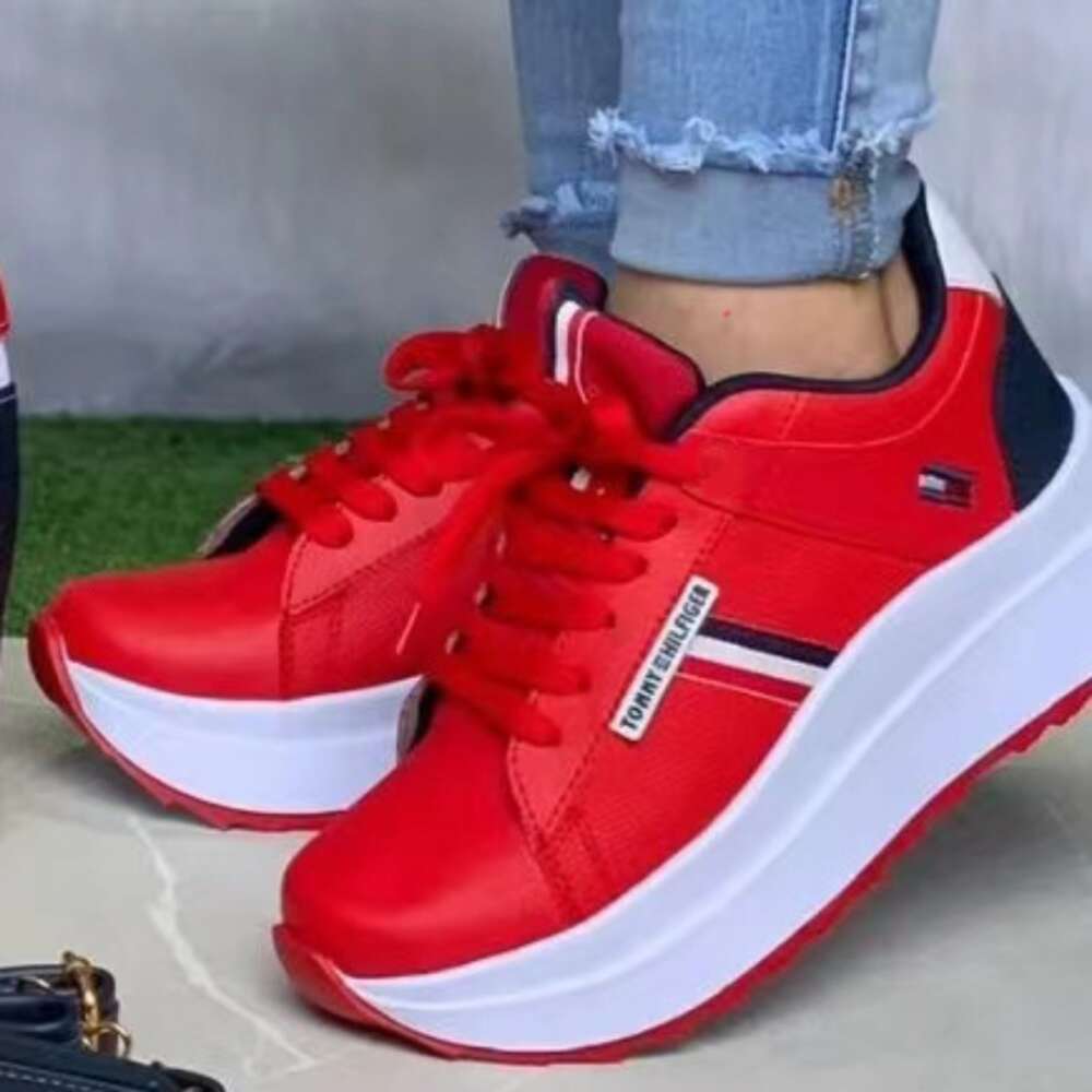 Ddmytiger Ddmytiger Women Spring New Pu Leather Fashion Lace Up Sneakers Casual Brand Designer Thick Sole Anti Slip S Vulcanized Shoes ddmythur