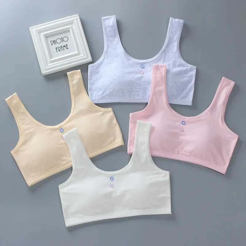 Camisole Camisole Girls Bra Teen Tank Top 50-70kg Strong Girls Suitable for Pure Cotton Enlarged Size 12-18Y Sports Bra Teenage Girls Clothing WX5.31