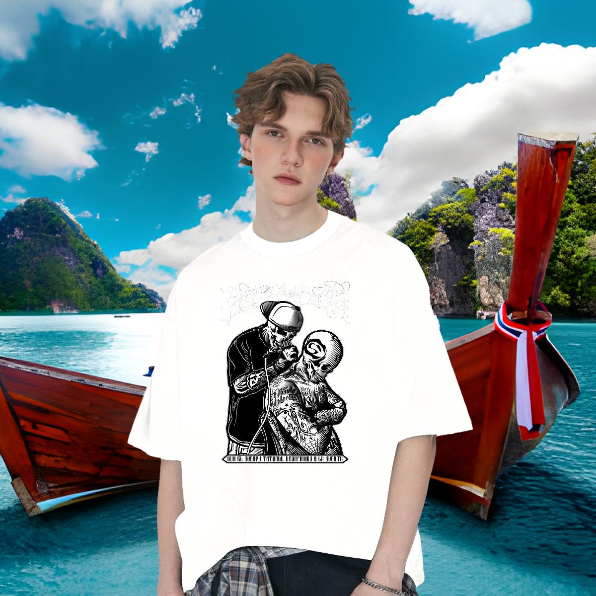 Loose Men T Shirts Casual Daily Wear Short sleeve Cotton Soft Tshirts New DIY Logo Tees Shirts