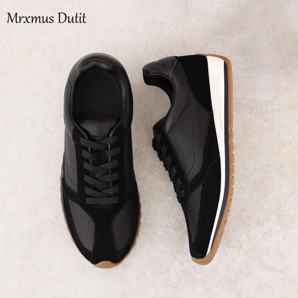 Ddmytiger Ddmytiger Mrxmus Dutit Fashion New Women Splicing Genuine Leather Thick Sole Lacing Sneaker Flat Casual Shoes Comfort Versatile Female