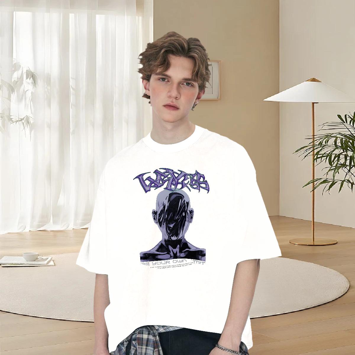 Cool Men Clothes T-Shirt O-Neck Short Sleeve Cotton Hip Hop T Shirts Men Floral Print Classic Casual Tees