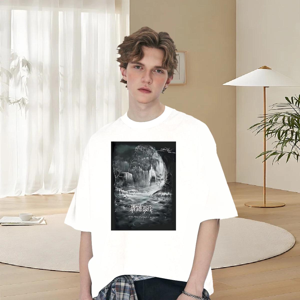 Cool Design Men Tshirts Short Sleeve Cotton O-Neck Outdoor T Shirts Men Oversized 2024 DIY Tops Shirt