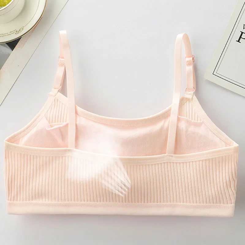 Camisole Camisole 4 pieces/batch lace underwear cotton girl bra detachable sponge cup baby girl training bra breathable teenage girl bra WX5.31