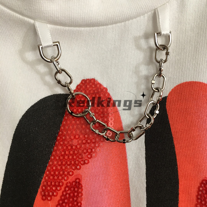 Rabbit Embroidery T Shirt Sequin Design Tees Women Lovely Charm Tops Luxury Cotton Shirts Personality Charm Camis Clothing