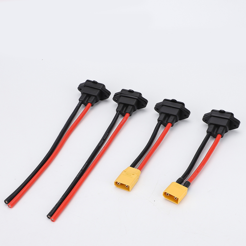 New charging socket with prefix male and female connectors, battery car conversion charging socket