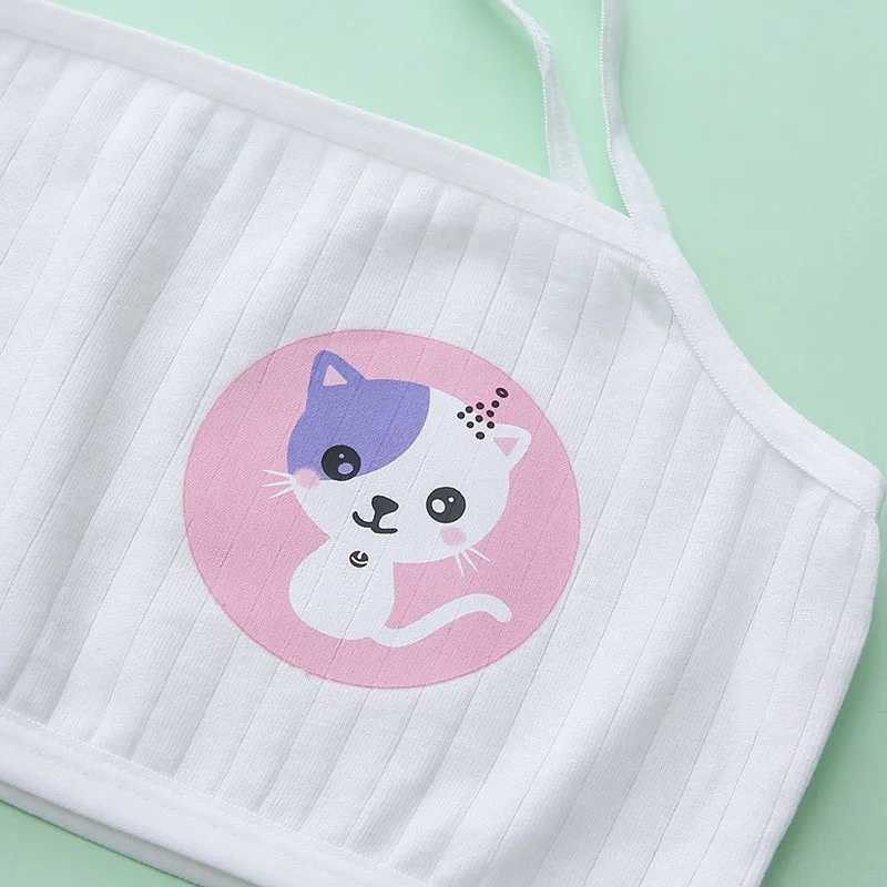 Camisole Camisole 4 pieces of girl bras underwear cotton bras rainbow design youth girl training bras breathable youth girl tops crops WX5.31