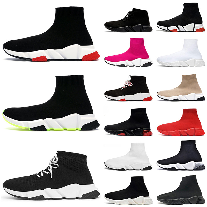 free shipping designer socks shoes paris women loafers vintage speed trainers classic triple s black white pink clear sole 1 2.0 bottoms sneakers mens trainers