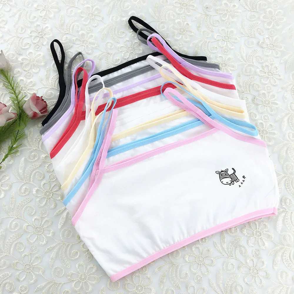 Camisole Camisole 4pcs/lot Girls Training Bras Girl Bra Cotton Teenage Underwear for s Summer Teens Puberty Clothing Underwear for Girls WX5.31