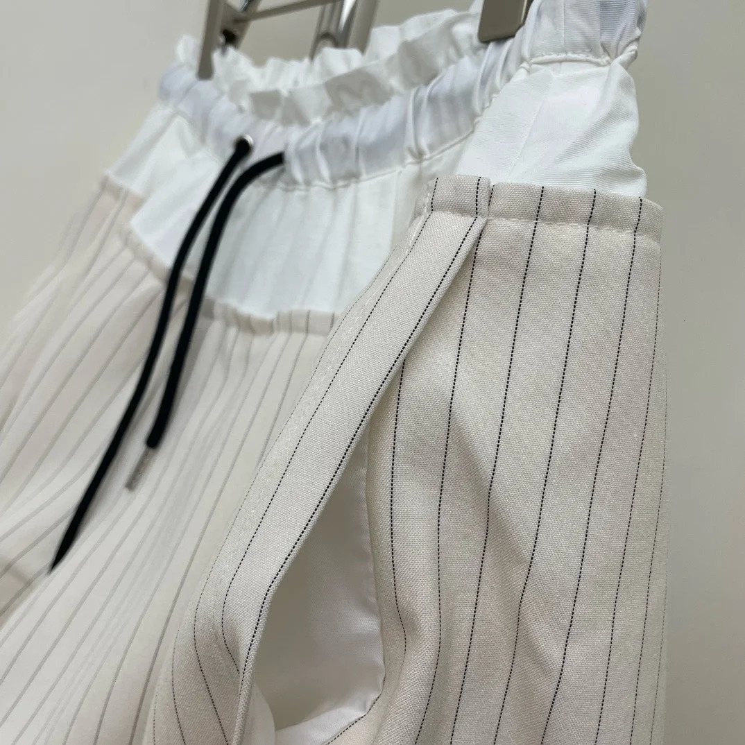 Summer 3D Skirt Pants Striped Fluffy Skirt Slimming Fashion Versatile Womens Shorts 240603