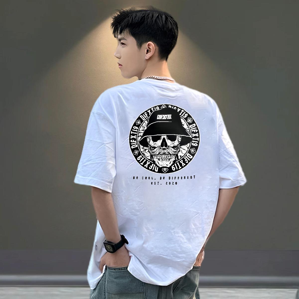 Popular Couples T Shirts Breathable Crew Neck Cotton Beach T-Shirts for Men DIY Printed Casual New Tshirts