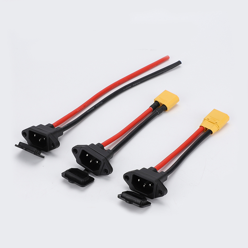 New charging socket with prefix male and female connectors, battery car conversion charging socket