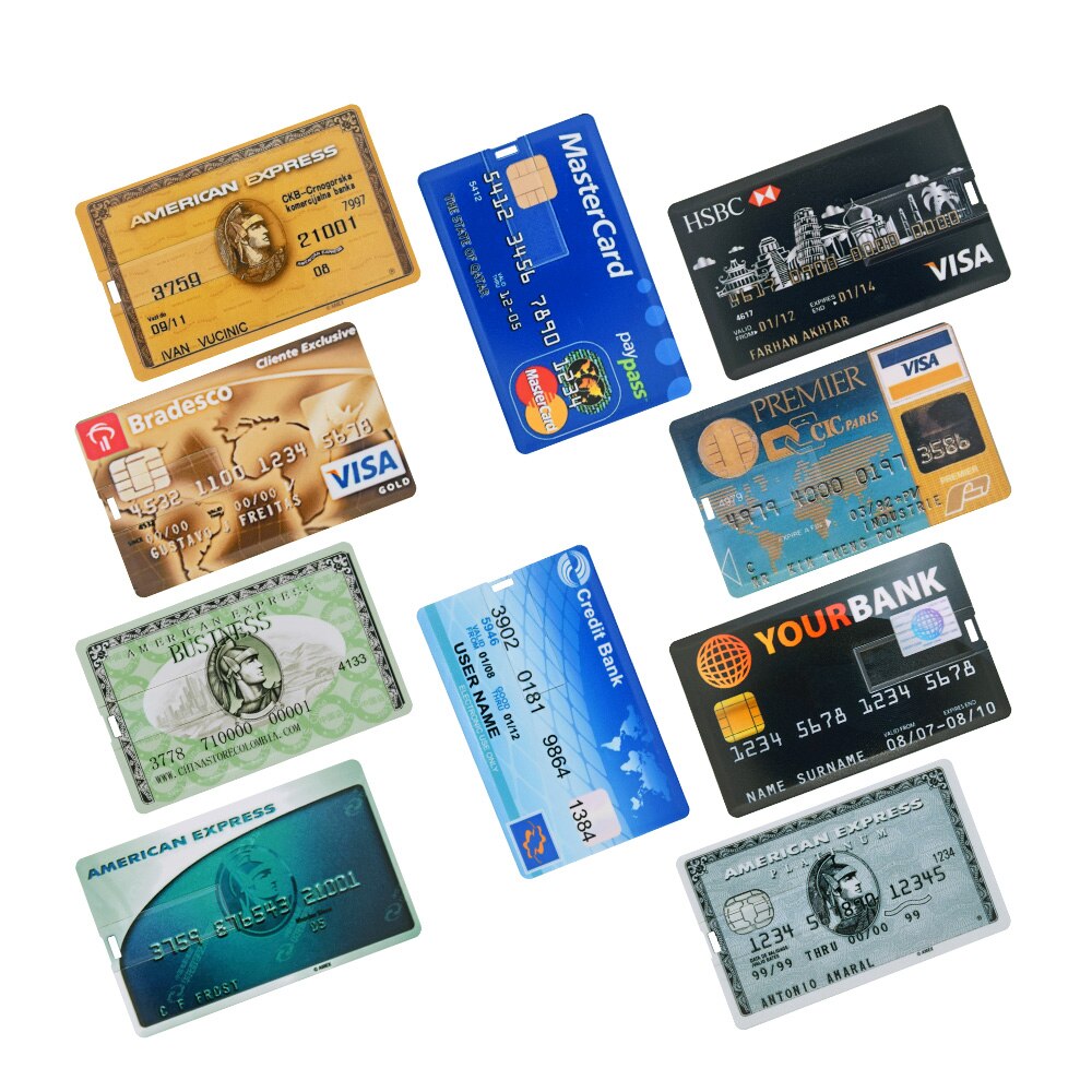 Fivestars Buy Pendrive 4GB 8GB 16GB 32GB 64GB 128GB Bank Credit Card Usb Flash Drive Memory Stick Business Gadget Gift Usb 2.0