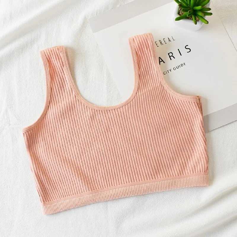 Camisole Camisole 3-piece double-layer bra development girl vest cotton girl bra youth girl clothing 8 10 14 years WX5.31