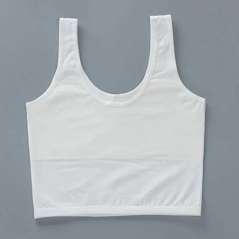 Camisole Camisole Girls training Bra s Cotton Bras New rens Solid Color Clothing Sport Wireless Puberty Teenagers Underwear WX5.31