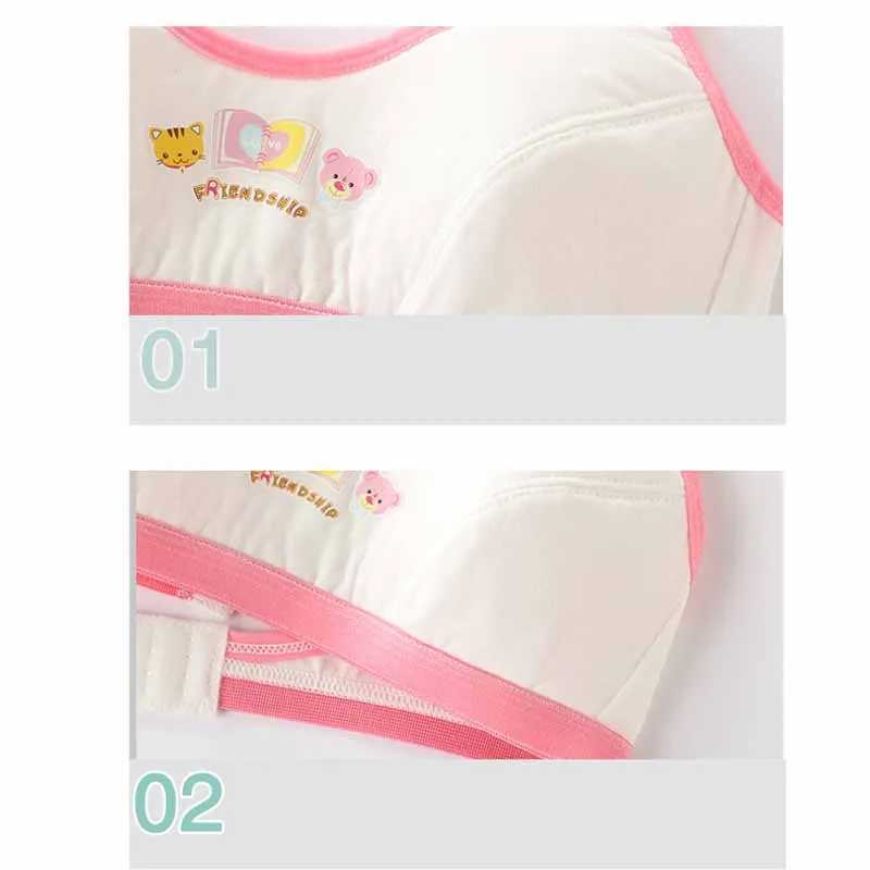 Camisole Camisole 4 pieces/batch girl bras cotton girl sports bras back button design teenage girl training bras breathable teenage girl tops WX5.31