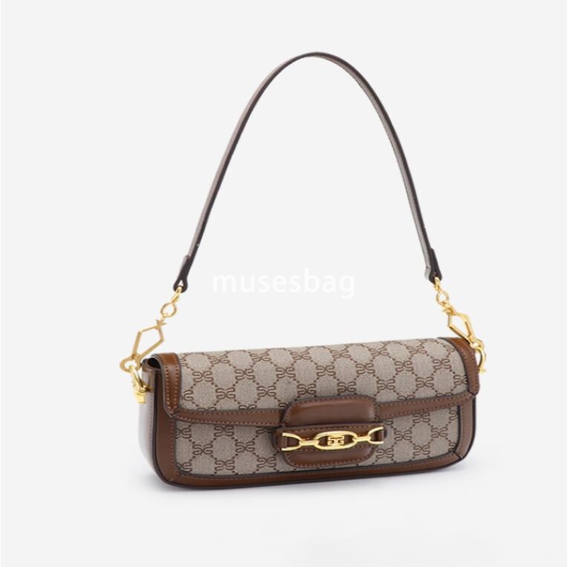 Summer New Old Flower Shoulder Bag, European and American Retro Small Square Bag Fashionable and Versatile High Grade Crossbody Bag