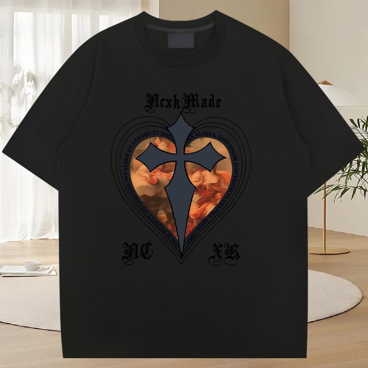 Classic Casual T shirt Breathable Short Sleeve Home Outdoor Tshirts Anime Soft Tops