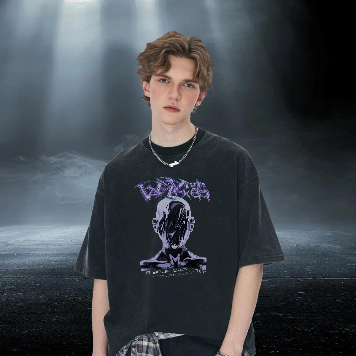 Comfortable Men Tees 180g Cotton Casual Beach T Shirts Men Floral Print 2024 Summer Polos