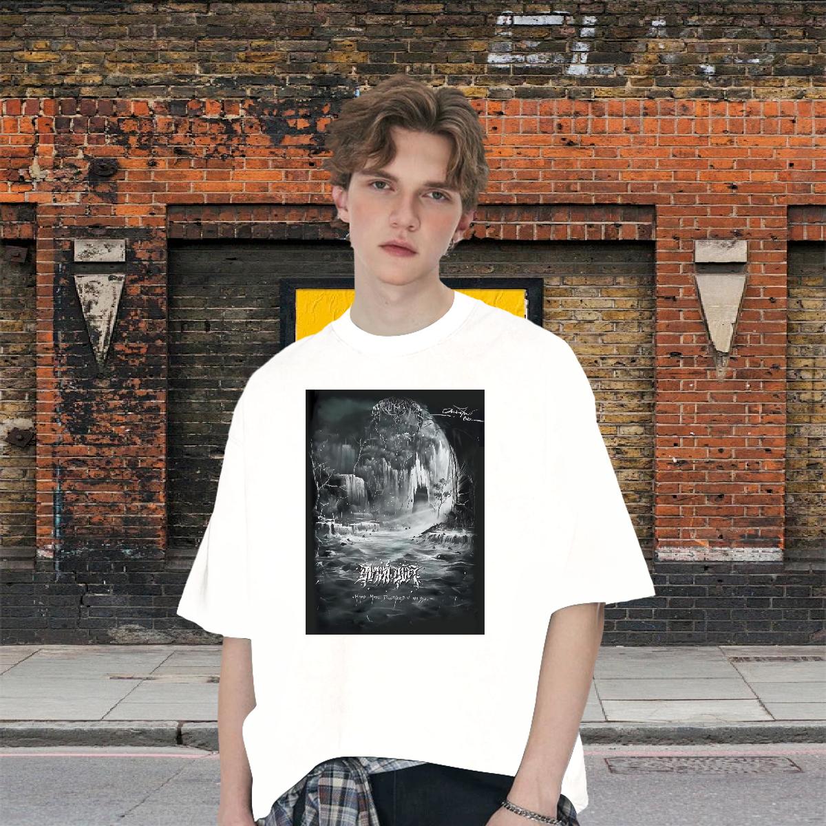 Unisex Men Tops Tees Crew Neck Cotton Casual T shirt Black White Designer Tee Shirt