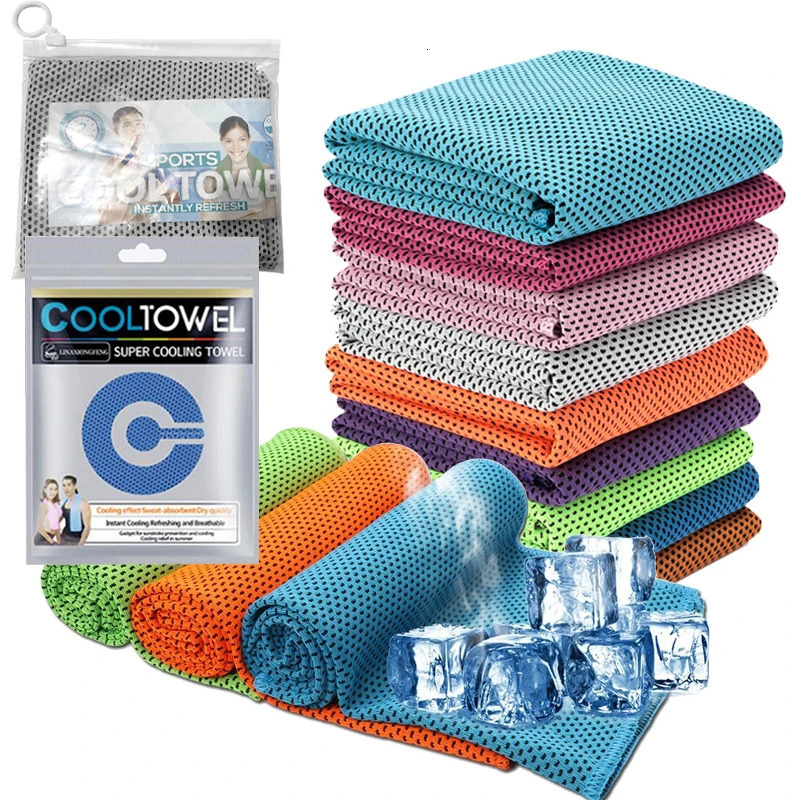 10pcs Sport Cooling Towel Microfiber Instant Cool Ice Face Towels for Gym Swimming Yoga Running Quickdry Cloth 240601