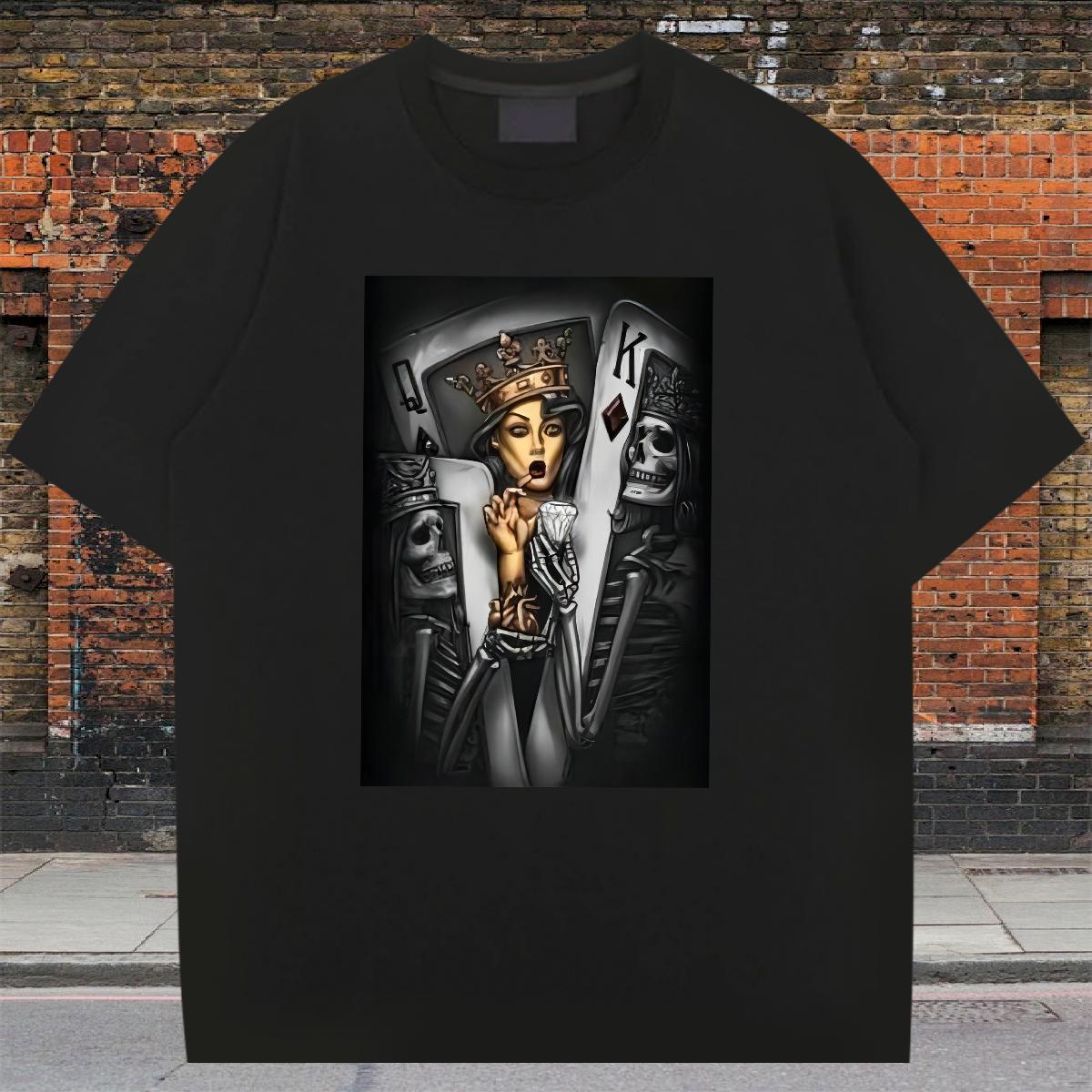 5A Tshirts Short Sleeve Cotton O-Neck Spring Summer T Shirts Men Custom Print Oversized New Designer Tops Tees