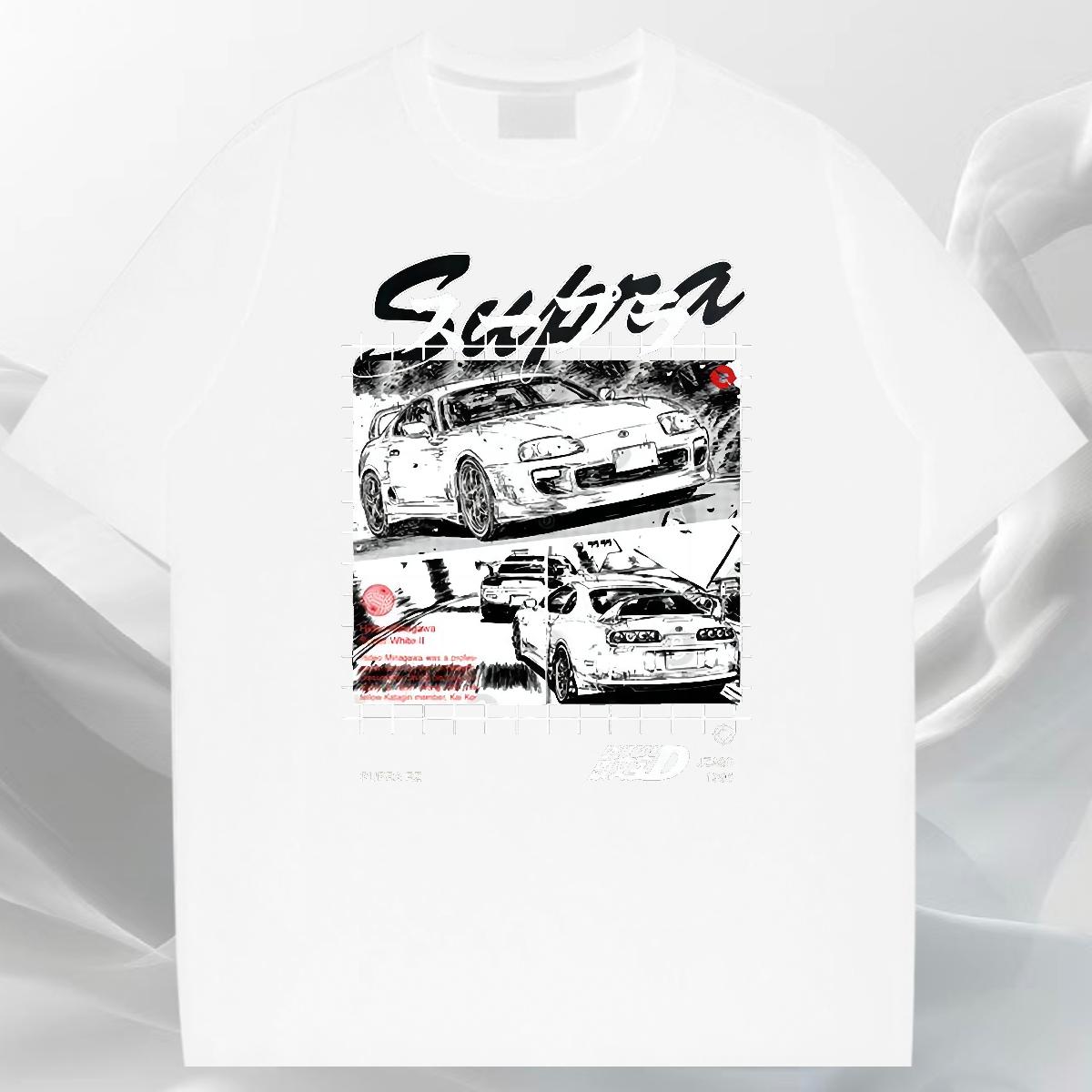 Popular Mens T Shirts Anime Printing Street O-Neck Short Sleeve Cotton Couples T Shirts DIY Plus Size Cartoon Tops