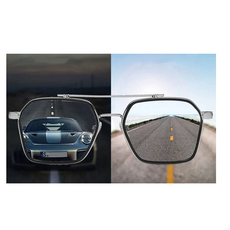Photochromic Sunglasses Square Frame Oculos De Sol Retro Driving Goggles Polarized Goggles Cycling Punk Glasses Men Women