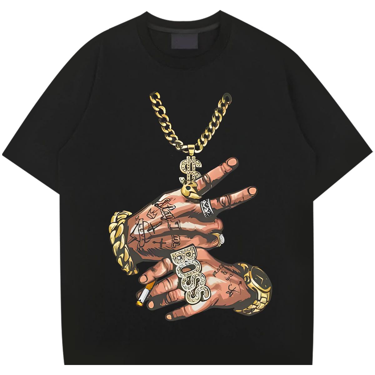 DIY Men T Shirts Short sleeve Cotton Soft Casual Daily Wear Men Tees Black Oversized 5A Clothings