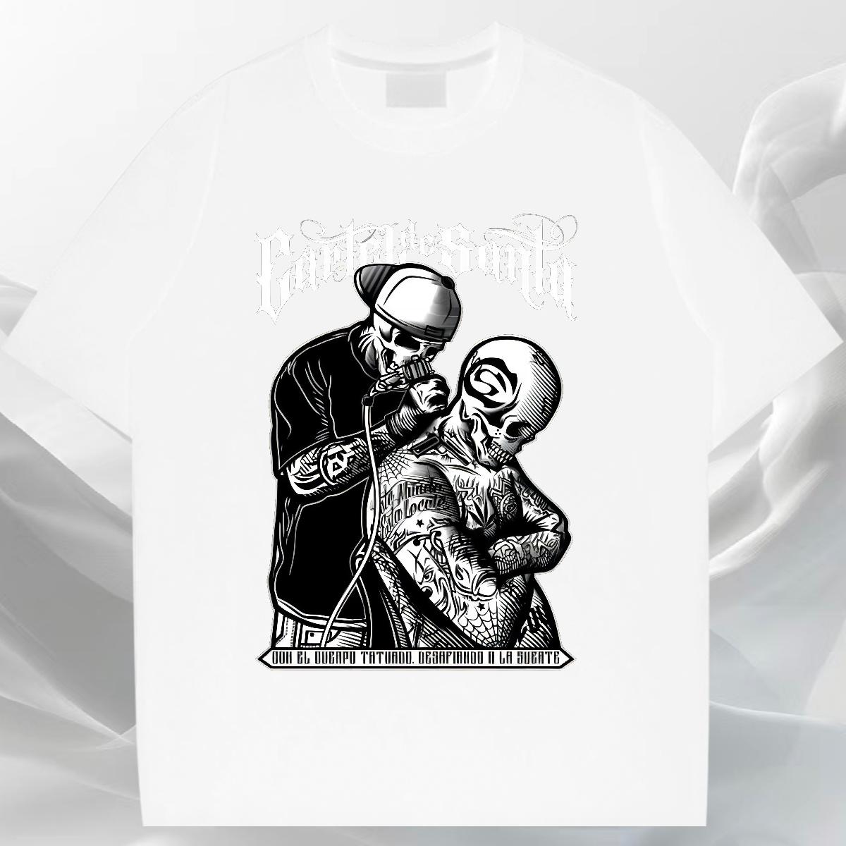 High Quality Man T Shirts Hip Hop Street Breathable Crew Neck Mens Tshirts 2024 Designer Anime Print Tops