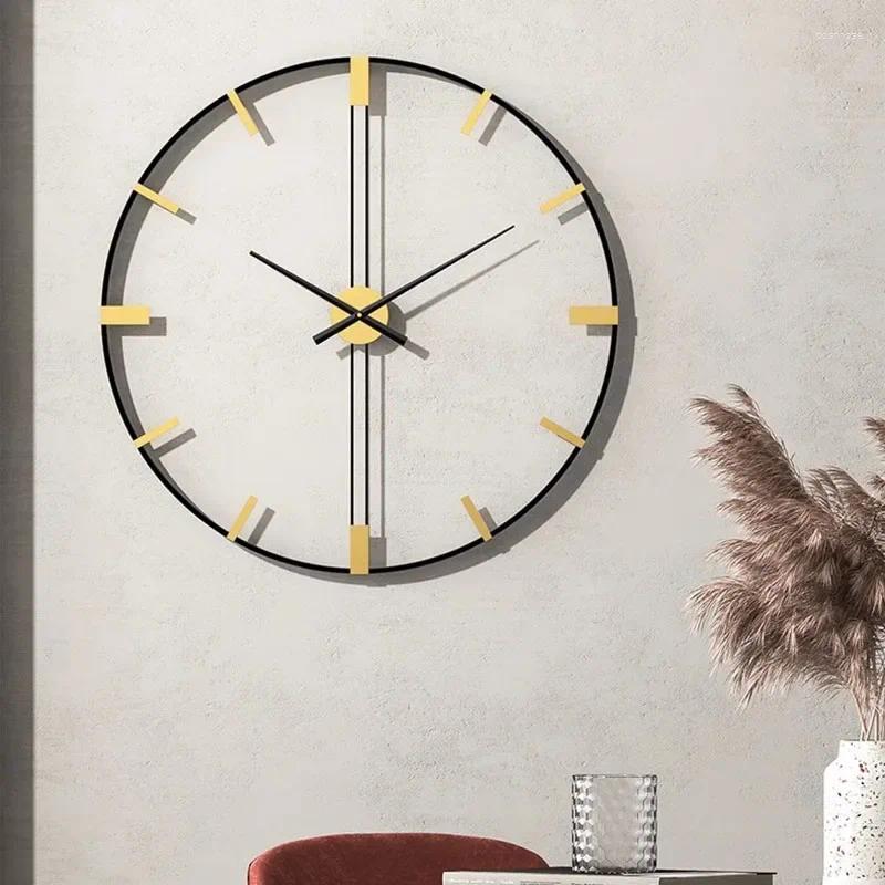 Wall Clocks Wall Clocks Big Size Mechanism Metal Silent Minimalist Modern Watch Kitchen Duvar Saati Home Design H250116