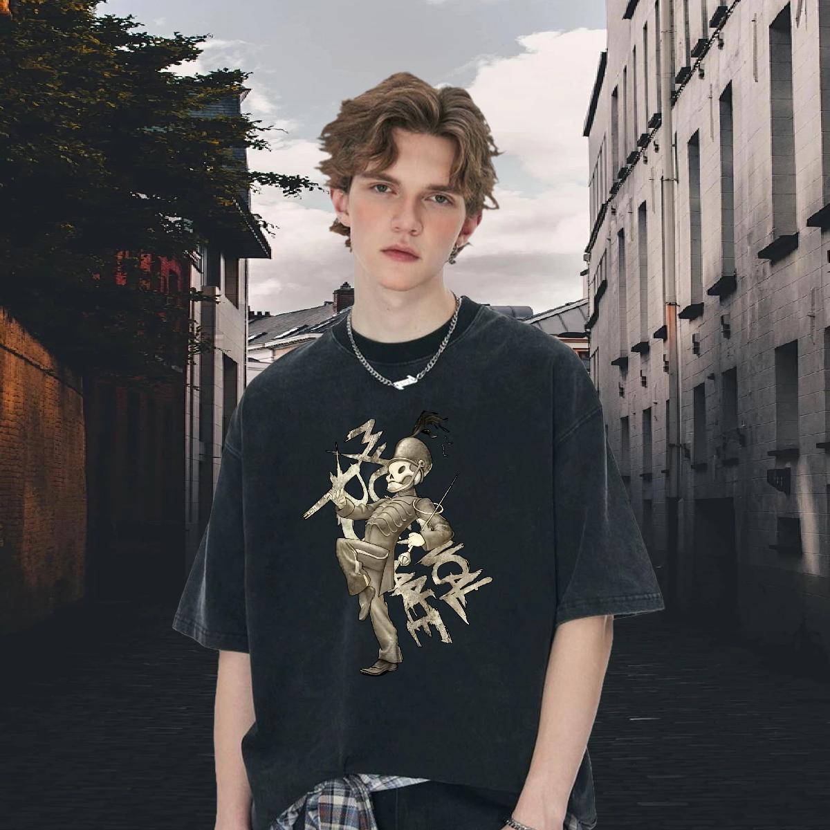 Fashion New T Shirt For Man Short Sleeve Cotton O-Neck Outdoor Tshirts DIY Anime Brand Tee Shirt