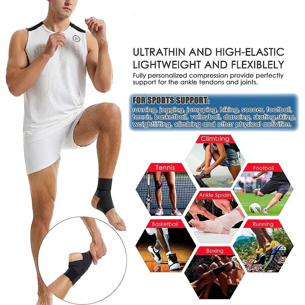 1 PCS Ankle Brace for Arch Ankle Support Football Basketball Volleyball Running Sprained FootTendonitisPlantar Fasciitis 240603