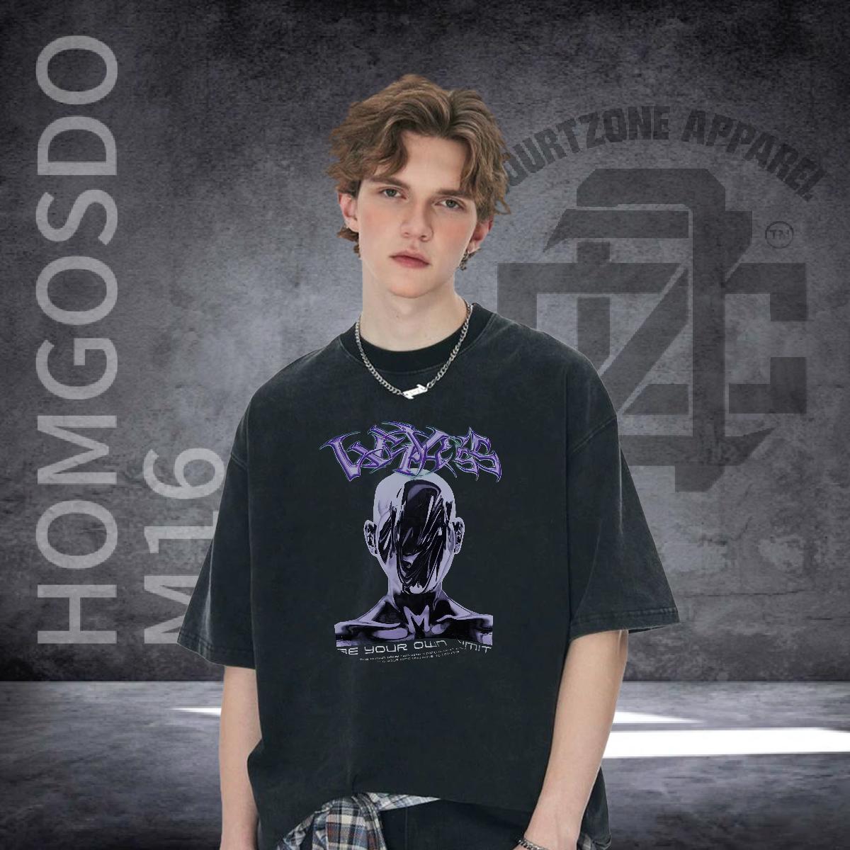 Fashion Casual T-Shirts for Men Anime Street Tshirts Round Neck Short Sleeve Comfortable Tees Shirts