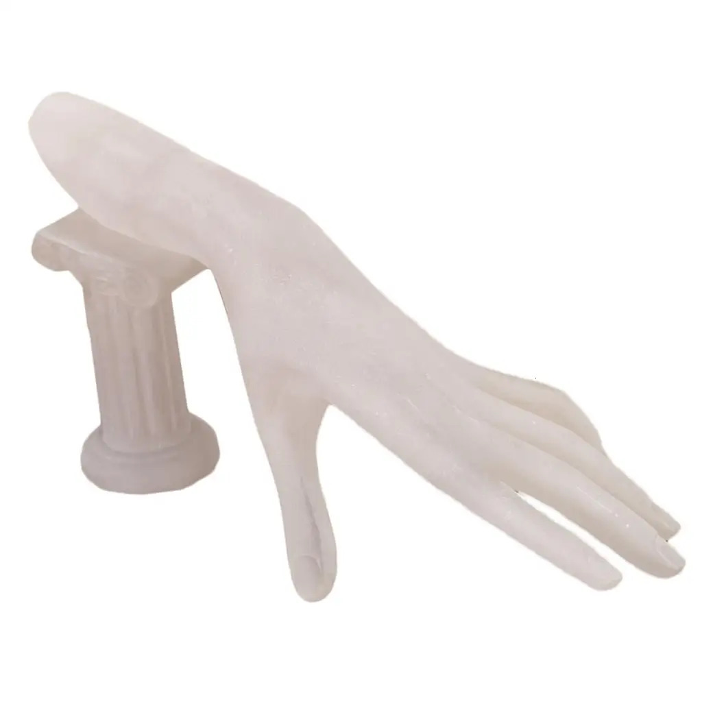 Jelwery Lightweight Display Ring Bracelet Display Mannequin Hand EarShowing Resin Stand Organizer Holder Desktop Showcase Decor 240531