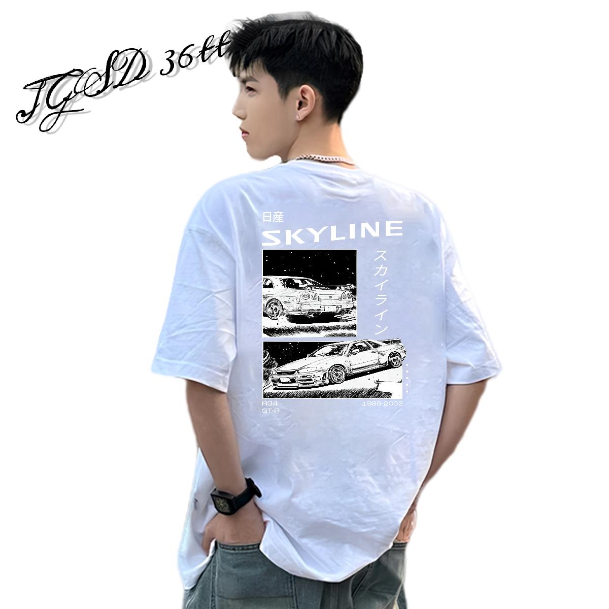 Designer Men Clothes T-Shirt Cotton Breathable Sport T Shirt For Man Cartoon Print 2024 Summer Polos