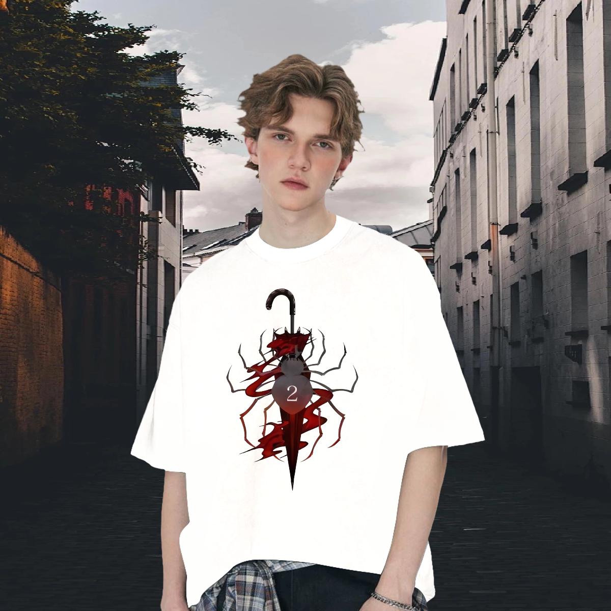 Cool Men Tops Tees Breathable Crew Neck Street Wear T Shirt For Man Anime Print DIY Customized Tshirts