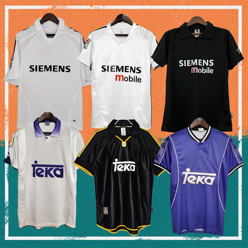 Retro MADRIDS Soccer Jerseys 00/01/02/03/04/05/06 ZIDANE RAUL FIGO 94/96/97/98/99 Vintage Football shirt uniform