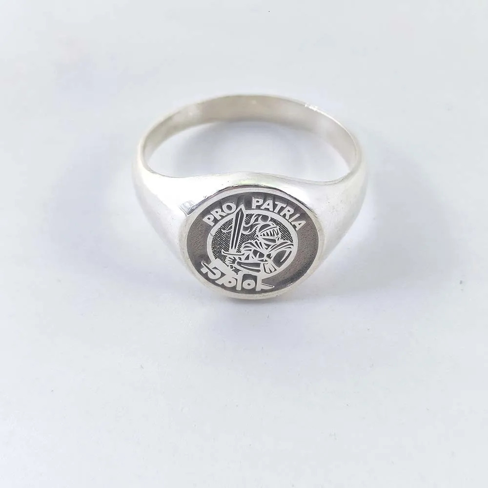 Wholesale 925 Solid Silver Engraved Name 13mm Ring Customized 3D or Flat Engrave Name Po Round Ring Signet Rings For Cindy 240530